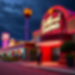 Exterior view of Southland Casino showcasing its vibrant atmosphere.