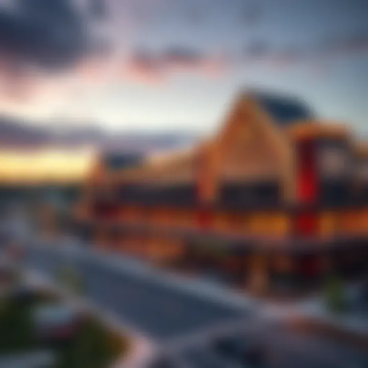 Aerial view of Spokane Tribe Casino showcasing its modern architecture