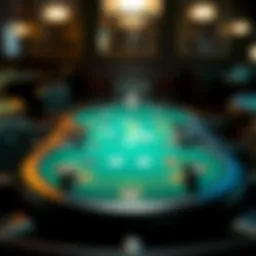 Texas Hold'em table setup