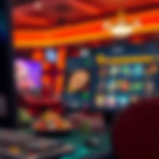 Enticing online casino interface showcasing gaming options