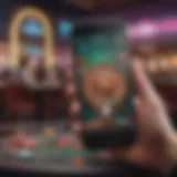 Mobile casino gaming experience on a smartphone