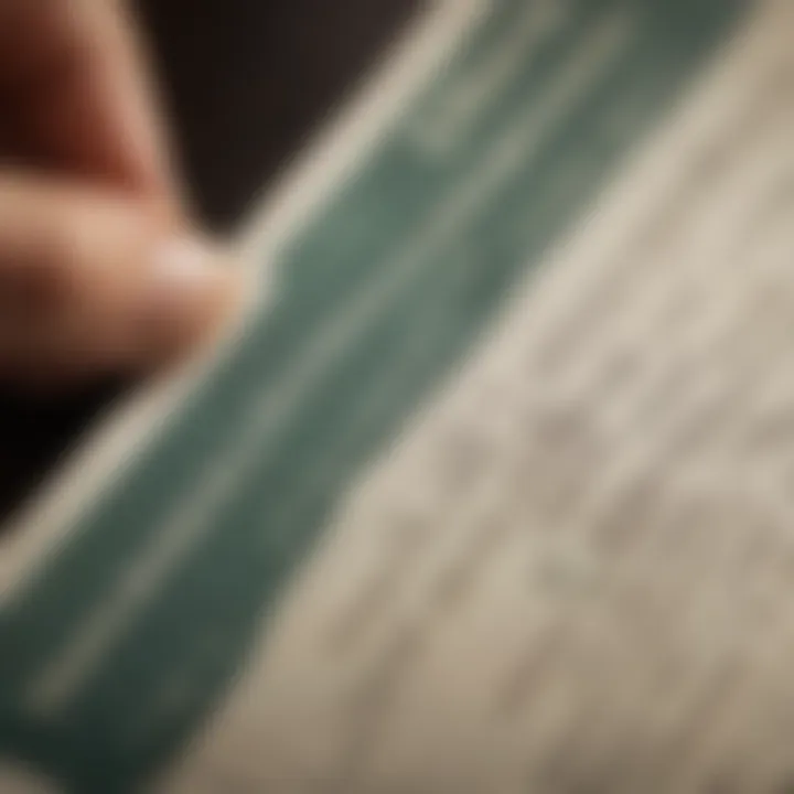 Close-up of a payroll check being endorsed