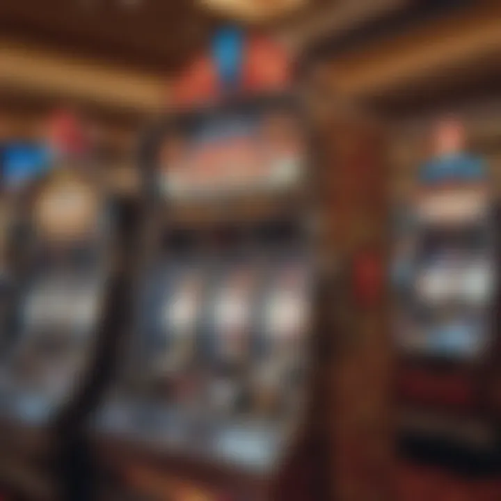 A vibrant array of slot machines in a Tunica casino