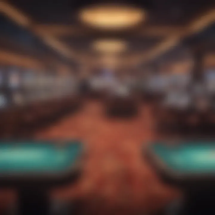 Interior shot of the casino floor filled with gaming machines and tables.