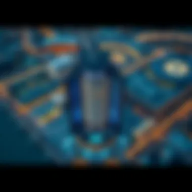 Aerial view of The Revel illustrating its grand scale and surroundings