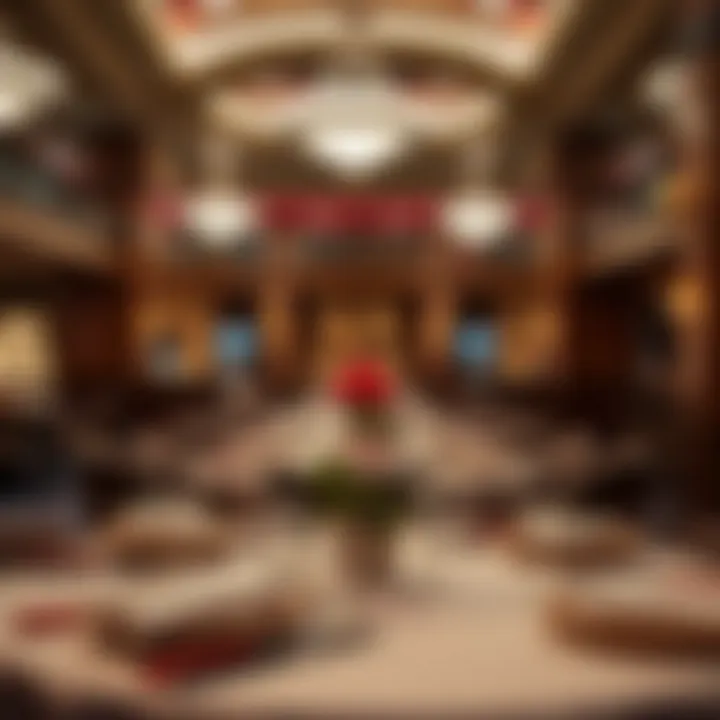 Elegant dining setup at one of the casino's high-end restaurants