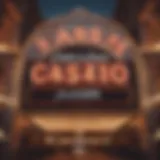 Casino entrance showcasing age restriction signage