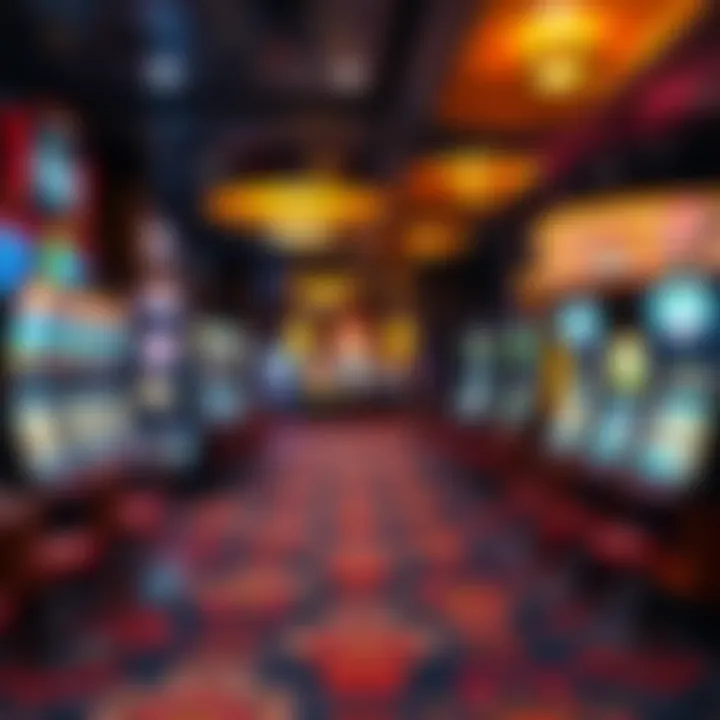 Casino Floor Layout with Slot Machines A strategic layout of a casino floor highlighting various slot machine types
