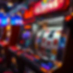 Visual representation of slot machine mechanics