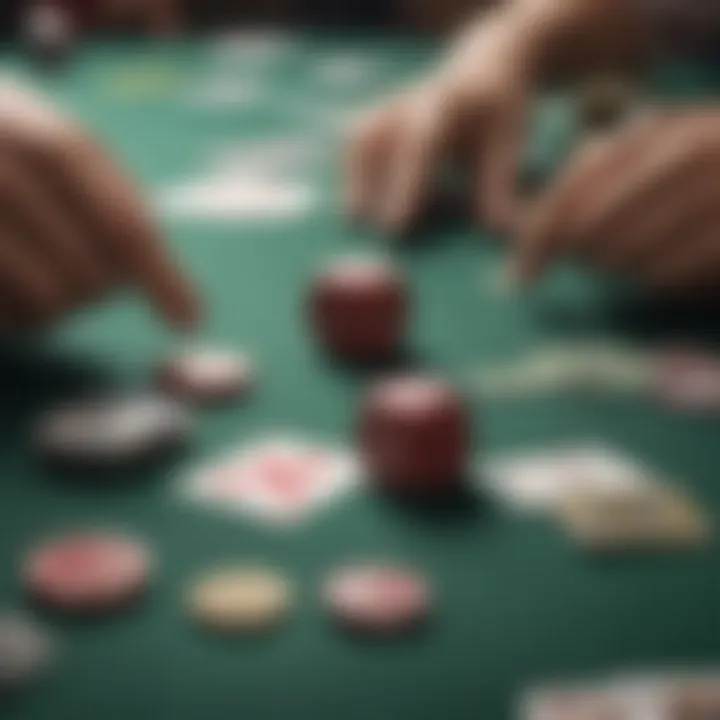 Conceptual image of probability and decision-making in poker